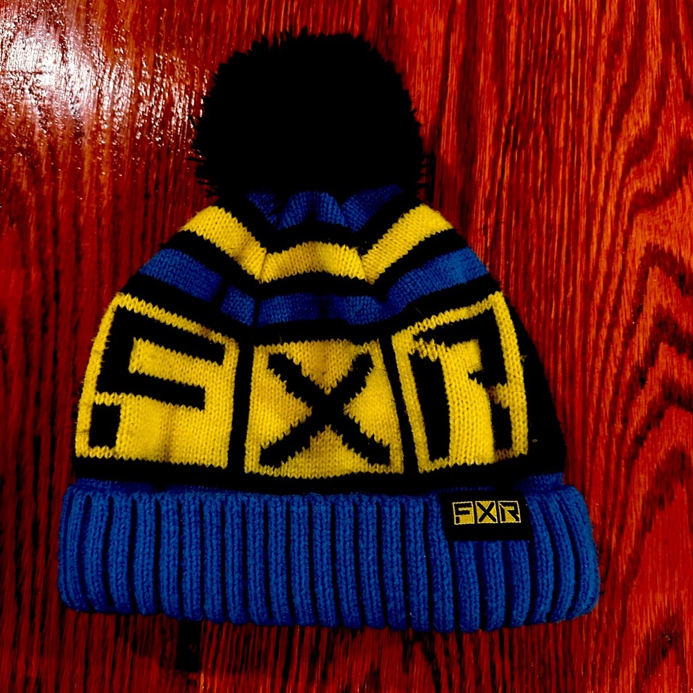 FXR Blue and Yellow Knit Beanie